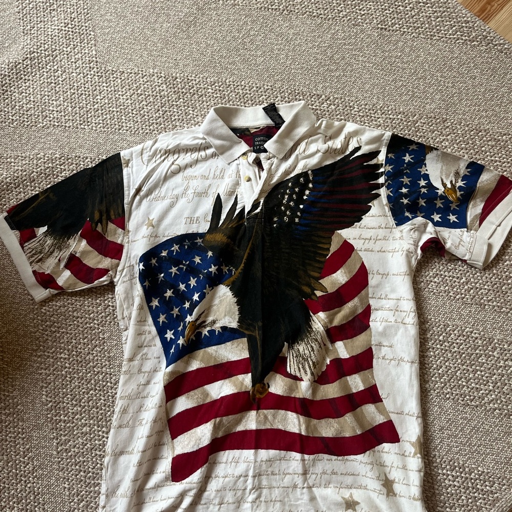 2/5$$ ❗️ Casual Button Down Shirt with Eagle Design